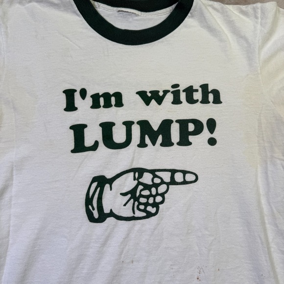 VTG Presidents Of United States Of America Ringer Tee Sz Lg Lump STAINED RARE - Picture 2 of 15